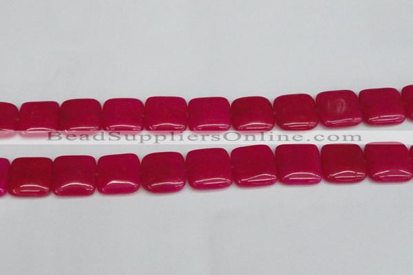 CCN3803 15.5 inches 20*20mm square candy jade beads wholesale