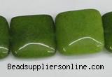 CCN3808 15.5 inches 20*20mm square candy jade beads wholesale