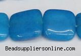 CCN3810 15.5 inches 20*20mm square candy jade beads wholesale