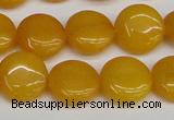 CCN3815 15.5 inches 14mm flat round candy jade beads wholesale