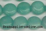 CCN3822 15.5 inches 14mm flat round candy jade beads wholesale