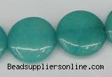 CCN3831 15.5 inches 20mm flat round candy jade beads wholesale