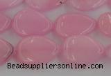 CCN3860 15.5 inches 13*18mm flat teardrop candy jade beads