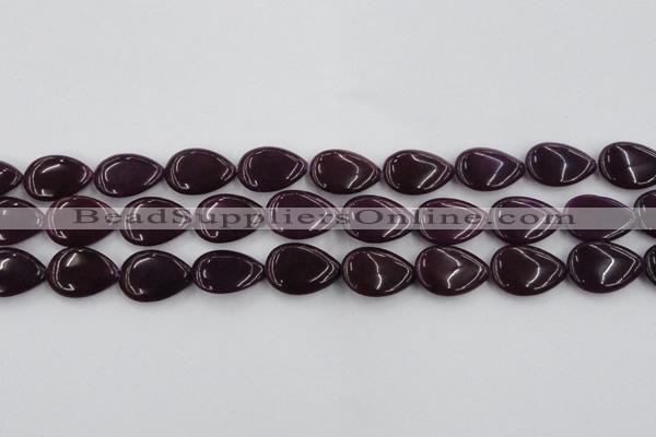 CCN3881 15.5 inches 15*20mm flat teardrop candy jade beads