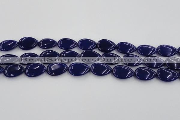 CCN3888 15.5 inches 15*20mm flat teardrop candy jade beads