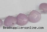 CCN3910 Top-drilled 13*13mm briolette candy jade beads wholesale