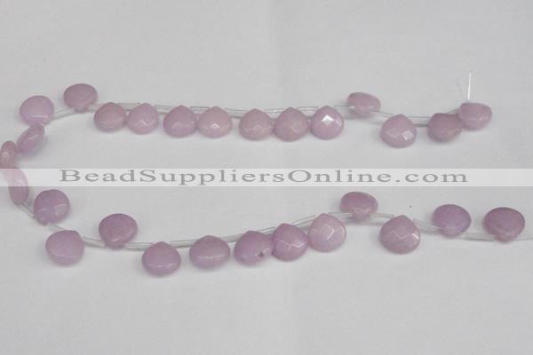 CCN3910 Top-drilled 13*13mm briolette candy jade beads wholesale