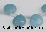 CCN3919 Top-drilled 13*13mm briolette candy jade beads wholesale