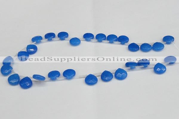 CCN3920 Top-drilled 13*13mm briolette candy jade beads wholesale