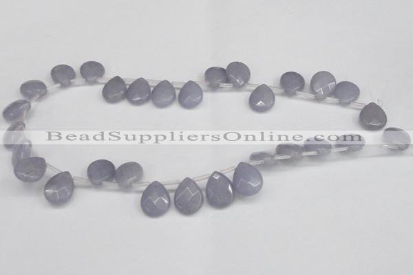 CCN3925 Top-drilled 12*15mm briolette candy jade beads wholesale