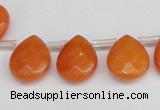 CCN3932 Top-drilled 12*15mm briolette candy jade beads wholesale