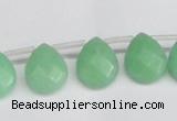 CCN3935 Top-drilled 12*15mm briolette candy jade beads wholesale