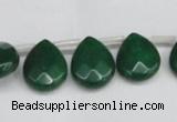 CCN3936 Top-drilled 12*15mm briolette candy jade beads wholesale