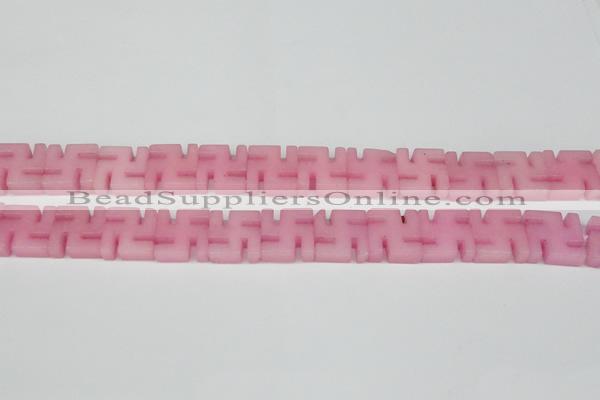 CCN3955 15.5 inches 20*20mm svastika candy jade beads wholesale