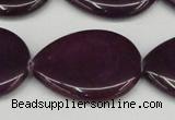 CCN3976 15.5 inches 30*40mm flat teardrop candy jade beads