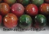 CCN4005 15 inches 16mm faceted round candy jade beads wholesale