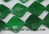 CCN405 15.5 inches 15*15mm faceted diamond candy jade beads