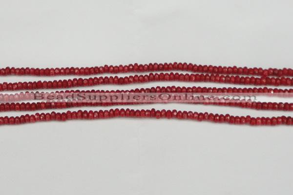 CCN4103 15.5 inches 2*4mm faceted rondelle candy jade beads