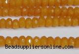 CCN4120 15.5 inches 4*6mm faceted rondelle candy jade beads