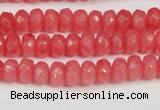 CCN4125 15.5 inches 4*6mm faceted rondelle candy jade beads