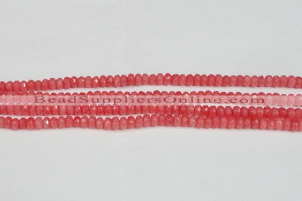 CCN4125 15.5 inches 4*6mm faceted rondelle candy jade beads