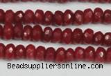 CCN4127 15.5 inches 4*6mm faceted rondelle candy jade beads