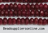 CCN4128 15.5 inches 4*6mm faceted rondelle candy jade beads