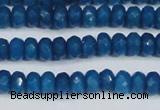 CCN4134 15.5 inches 4*6mm faceted rondelle candy jade beads