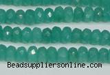 CCN4137 15.5 inches 4*6mm faceted rondelle candy jade beads