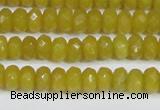 CCN4139 15.5 inches 4*6mm faceted rondelle candy jade beads