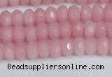 CCN4154 15.5 inches 5*8mm faceted rondelle candy jade beads