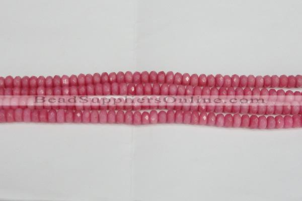 CCN4155 15.5 inches 5*8mm faceted rondelle candy jade beads