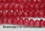 CCN4157 15.5 inches 5*8mm faceted rondelle candy jade beads