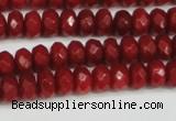 CCN4158 15.5 inches 5*8mm faceted rondelle candy jade beads