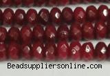 CCN4159 15.5 inches 5*8mm faceted rondelle candy jade beads