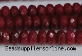 CCN4160 15.5 inches 5*8mm faceted rondelle candy jade beads