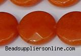 CCN4182 15.5 inches 20mm faceted coin candy jade beads wholesale