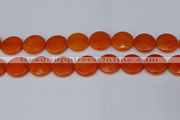 CCN4182 15.5 inches 20mm faceted coin candy jade beads wholesale