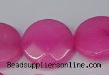 CCN4184 15.5 inches 20mm faceted coin candy jade beads wholesale