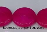 CCN4185 15.5 inches 20mm faceted coin candy jade beads wholesale