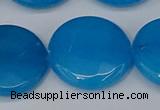 CCN4187 15.5 inches 20mm faceted coin candy jade beads wholesale