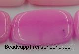 CCN4203 15.5 inches 30*40mm rectangle candy jade beads wholesale