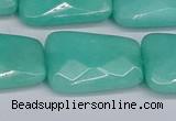 CCN4254 15.5 inches 18*25mm faceted trapezoid candy jade beads