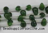 CCN439 15.5 inches Top-drilled 6*9mm teardrop candy jade beads