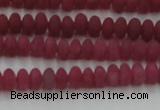 CCN4501 15.5 inches 3*5mm rondelle matte candy jade beads