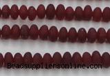 CCN4502 15.5 inches 3*5mm rondelle matte candy jade beads