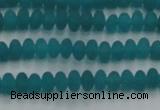 CCN4505 15.5 inches 3*5mm rondelle matte candy jade beads