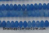 CCN4506 15.5 inches 3*5mm rondelle matte candy jade beads