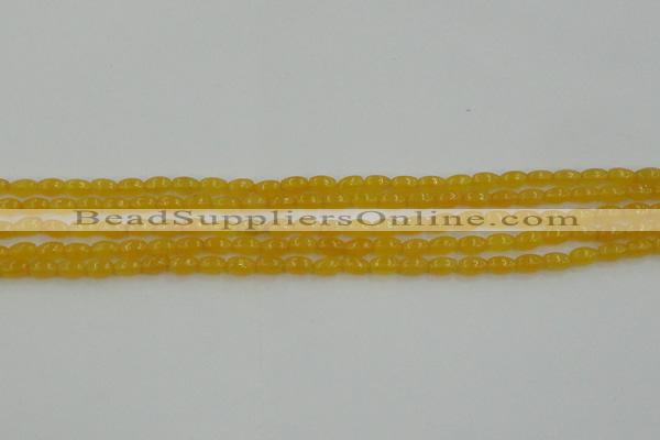 CCN4518 15.5 inches 4*6mm rice candy jade beads wholesale