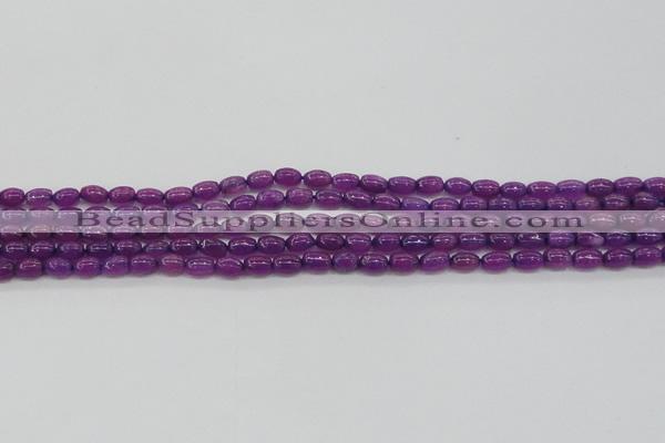 CCN4519 15.5 inches 4*6mm rice candy jade beads wholesale